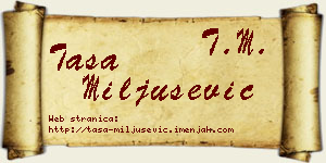 Tasa Miljušević vizit kartica